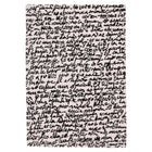 Black On White Manuscrit Rug